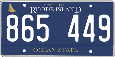 RI license plate 865449