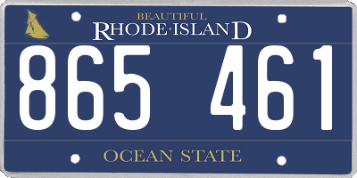 RI license plate 865461