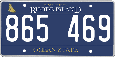 RI license plate 865469