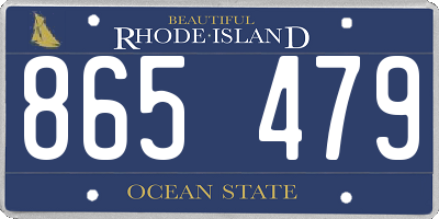 RI license plate 865479