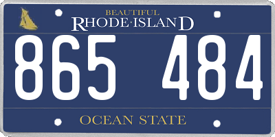 RI license plate 865484