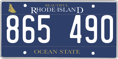 RI license plate 865490