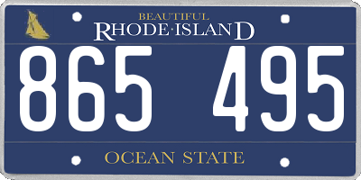 RI license plate 865495