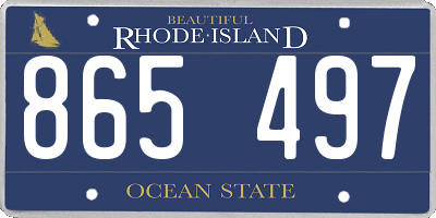 RI license plate 865497
