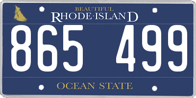RI license plate 865499