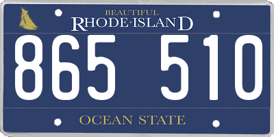 RI license plate 865510