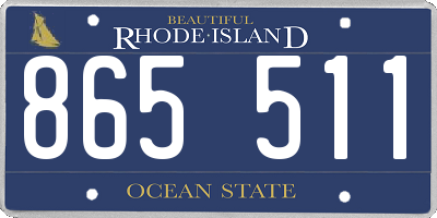 RI license plate 865511