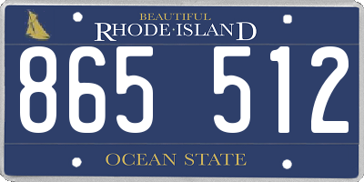 RI license plate 865512