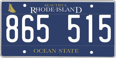 RI license plate 865515
