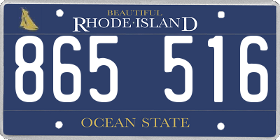 RI license plate 865516
