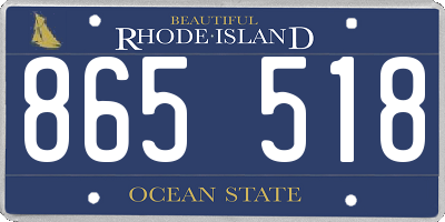 RI license plate 865518