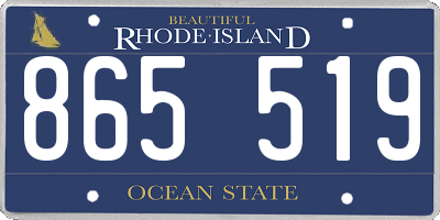 RI license plate 865519