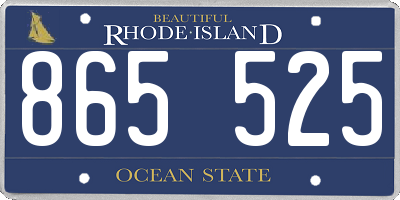 RI license plate 865525