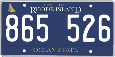 RI license plate 865526