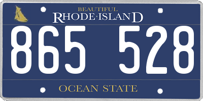 RI license plate 865528