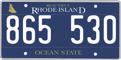 RI license plate 865530