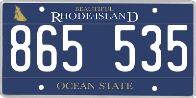 RI license plate 865535