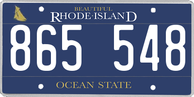 RI license plate 865548