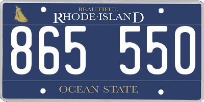 RI license plate 865550