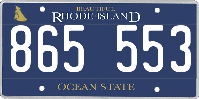 RI license plate 865553