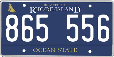 RI license plate 865556