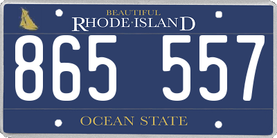 RI license plate 865557