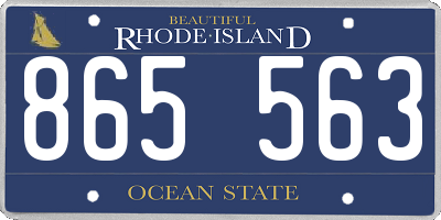 RI license plate 865563