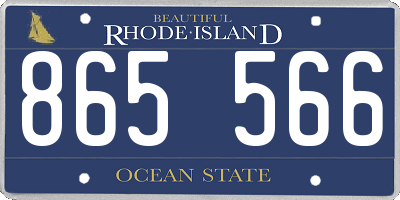RI license plate 865566