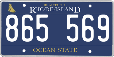 RI license plate 865569