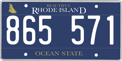 RI license plate 865571