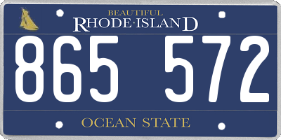 RI license plate 865572