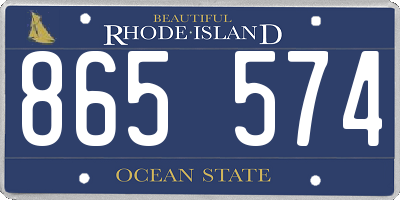 RI license plate 865574