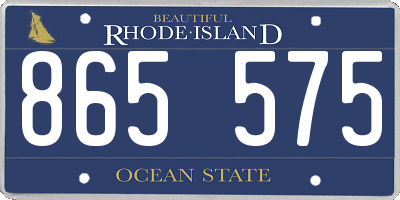 RI license plate 865575