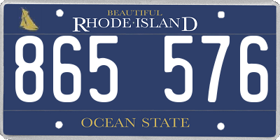 RI license plate 865576
