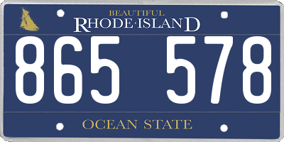 RI license plate 865578