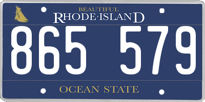 RI license plate 865579