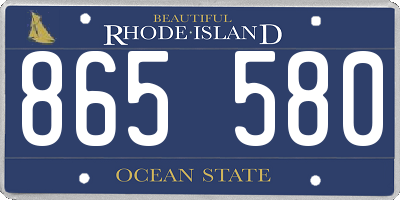 RI license plate 865580