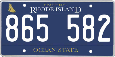 RI license plate 865582