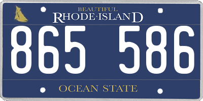 RI license plate 865586