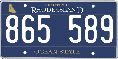 RI license plate 865589