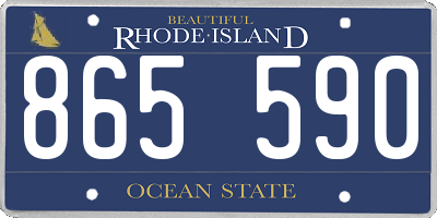 RI license plate 865590