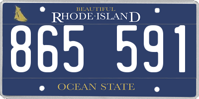 RI license plate 865591
