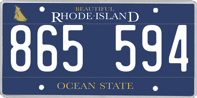 RI license plate 865594