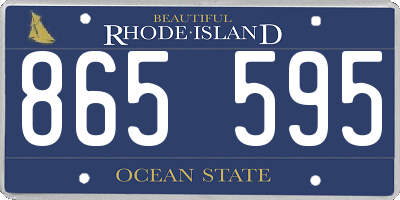 RI license plate 865595