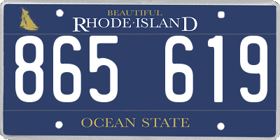 RI license plate 865619