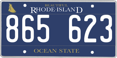 RI license plate 865623