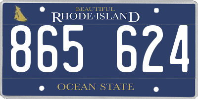 RI license plate 865624
