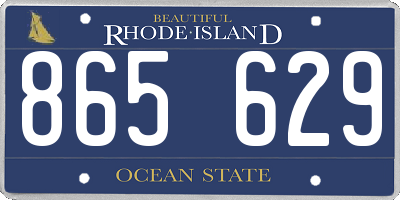 RI license plate 865629