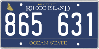 RI license plate 865631