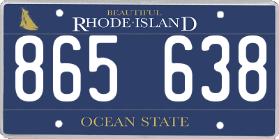 RI license plate 865638